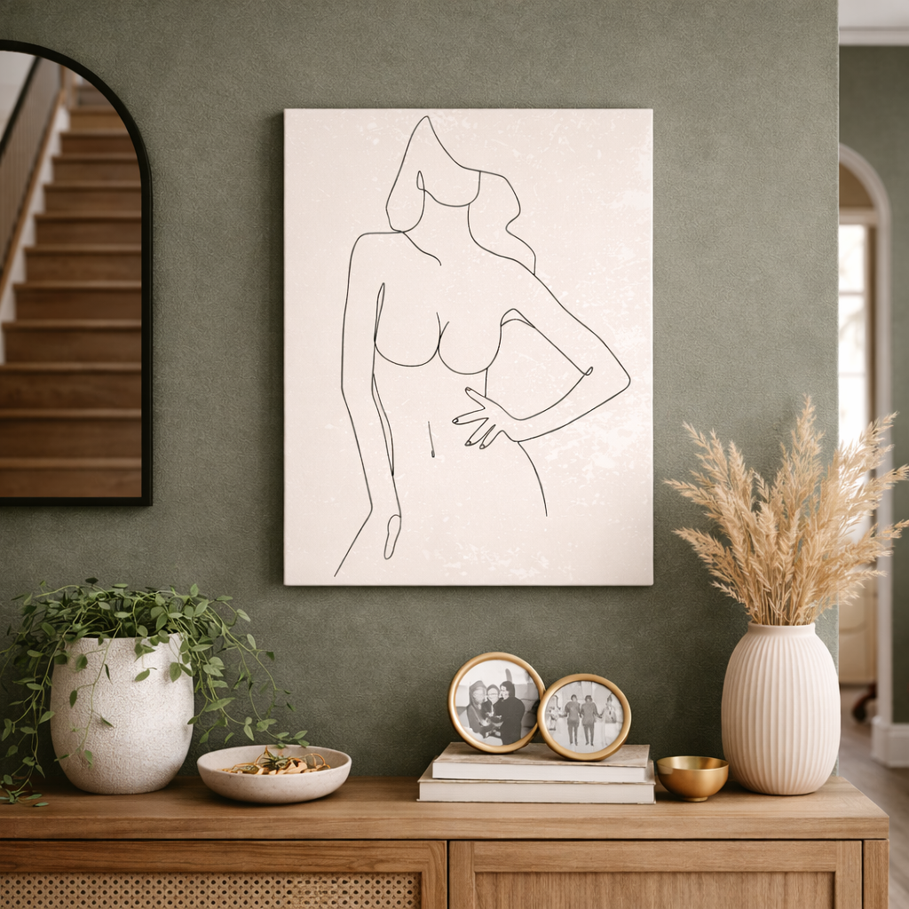 Valen - Abstract Feminine Silhouette Canvas