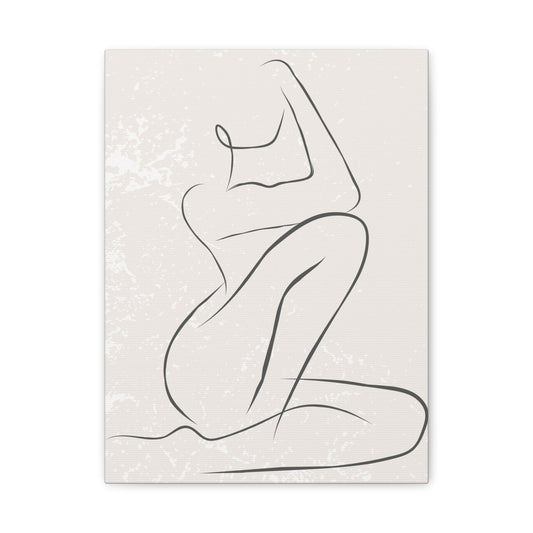 Solene - Minimalist Nude Line Art Canvas