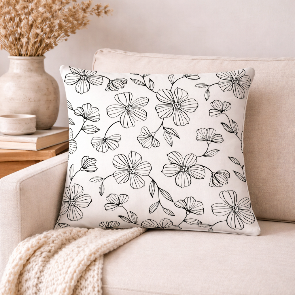 Bloom Line Art Cushion