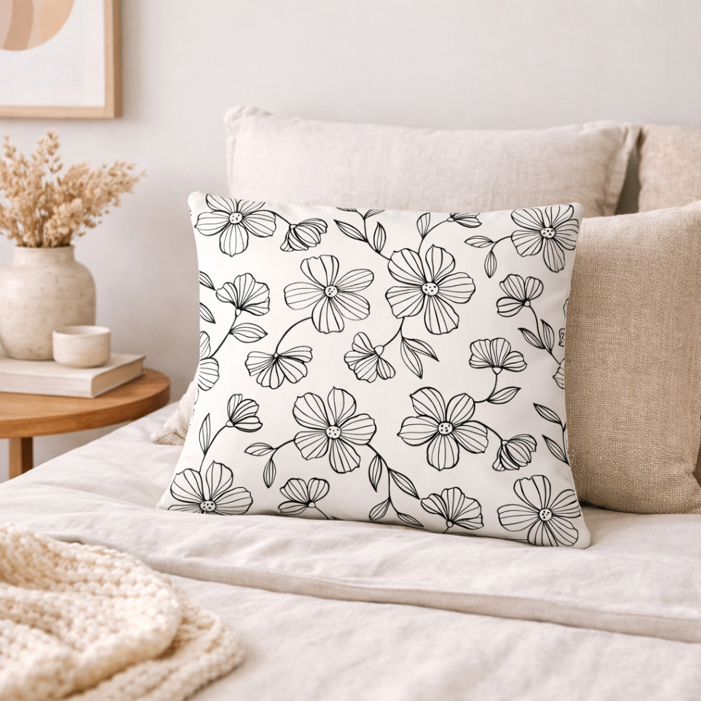 Bloom Line Art Cushion